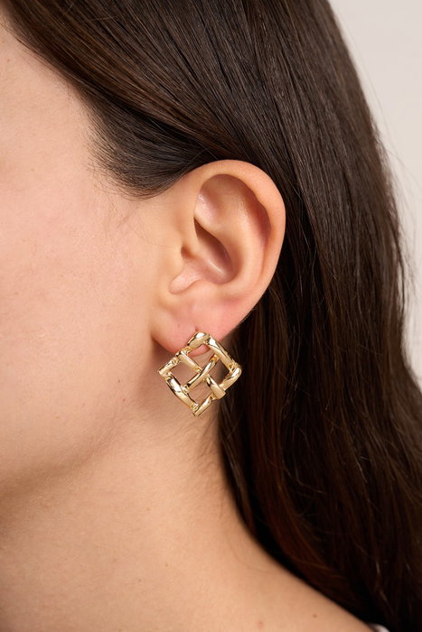 Heliophilia Silver Pendientes de Oro con Recubrimiento de Laca